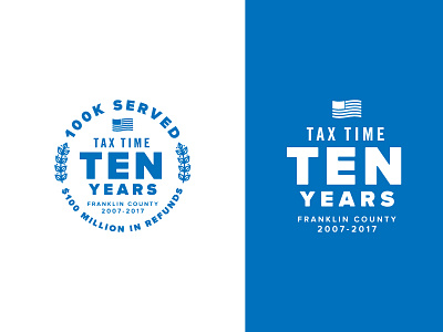 2017 Tax Time Badge 2016 america badge branding columbus emblem flag laurel logo mark ohio seal