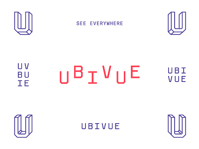 Ubivue 360 lettering logo mark perspective type ubivue video
