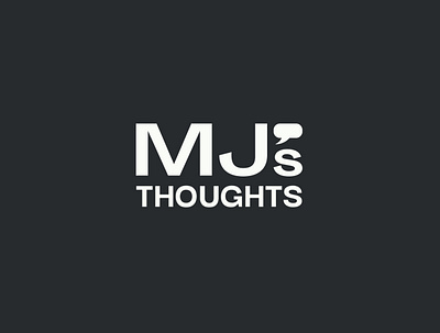 Logo for MJ's Thoughts, blog/podcast branding design icon logo