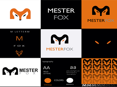 fox and m logo app branding design graphic design illustration logo typography ui ux vector