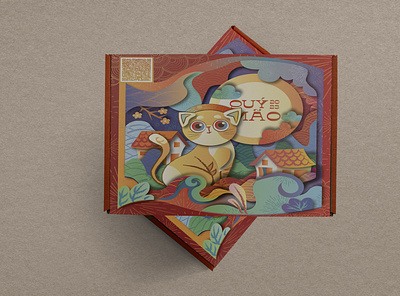 "Mèo Du Xuân" Gift Box 3d animation branding design graphic design illustration logo ui ux vector