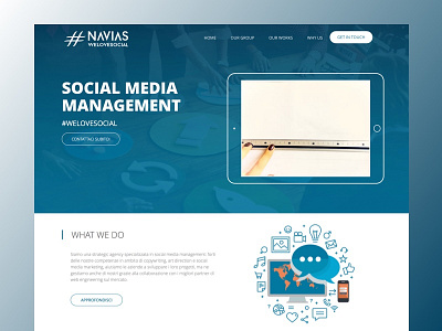 Navias agency layout web social social agency social landing web design webdesign