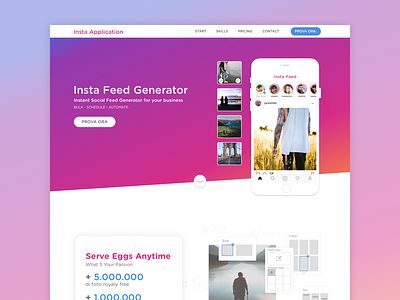 Instagram Tool app web desktop design feed instagram layout like ui ux web design