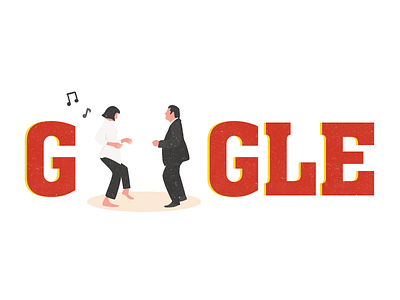 Google Doodle & Pulp Fiction doodle fiction google illustration pulp