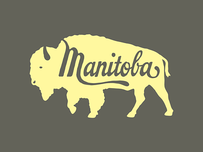 Manitoba apparel graphics canada design illustration lettering manitoba retro design typogaphy wild animal