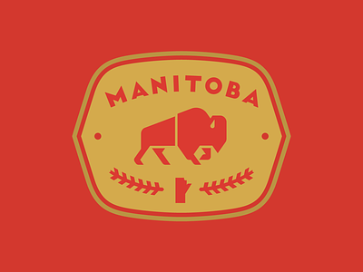 Manitoba animal badge canada customtype geometric graphic icon manitoba province retro sans serif typography