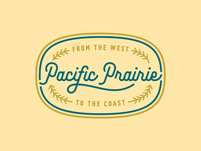Pacific Prairie 01 badge lettering patch design prairies retro design script typography west coast