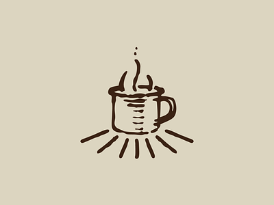 Rise & Shine 01 cafe camp coffee coffee bar coffee shop graphic icon illustration mug retro design sketch vintage vintage design