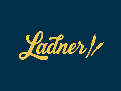 Ladner bc canada cattails hand lettering ladner retro design script travel typography