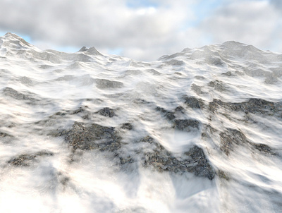 Snowy Mountains 3d branding design graphic design motion graphics