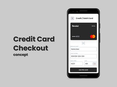 Credit Card Checkout Design form ui