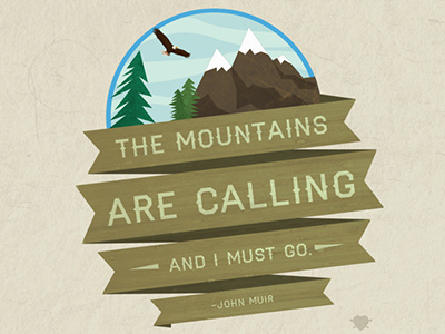 The Mountains banners design illustration mountains nature texture