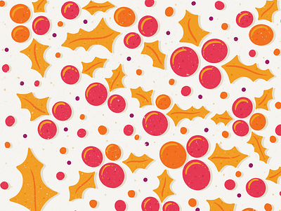 Holly berry pattern illustration