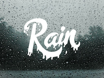 Rain hand lettering lettering rain type typography