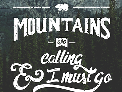 Mountains Vector hand lettering lettering quote type typography