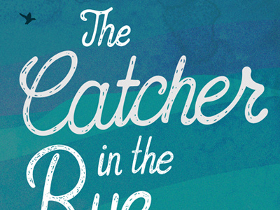 The Catcher in the Rye book cover hand lettering lettering the catcher in the rye typography
