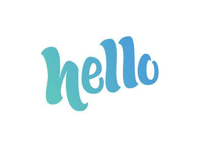 Hello hand lettering lettering type typography vector