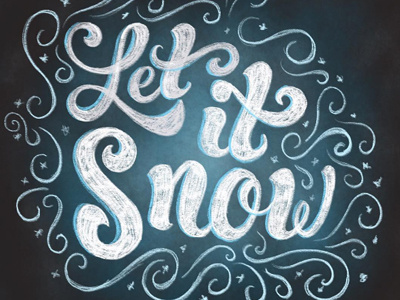 Let It Snow hand lettering lettering snow type typography