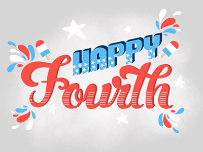 Happy Fourth fourth of july hand lettering lettering type typography