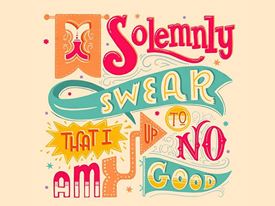 Mischief Managed hand lettering harry potter illustration lettering type typography