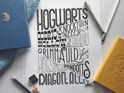 Magical Places book hand lettering harry potter lettering type typography