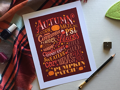 Autumn is the Best autumn fall hand lettering illustration lettering pumpkin pumpkin spice typography