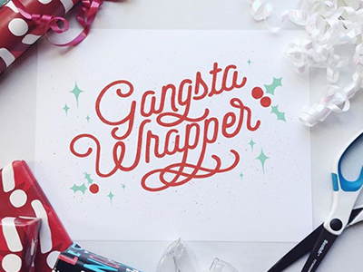 Holiday Pun hand lettering illustration lettering art type typography