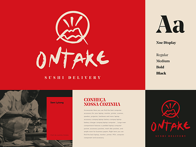 Ontake Branding brand identity branding brazilian logo sushi