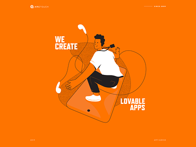 We Create Lovable Apps app branding illustration