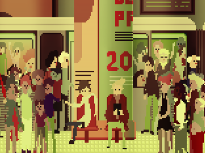 Summer Subway art artwork digital metro photoshop pixel pixel art subway summer