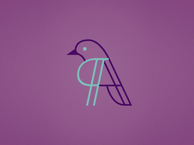 Pilcrow bird crow monolinear pilcrow pun typography