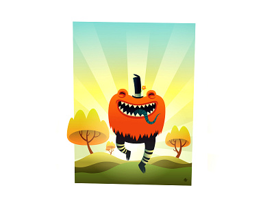 Sunny Day character illustration monster sun