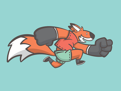 Fast & Clever animal character fast fox gif illustration run vector