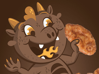 Cereal Characters: Crispy the Dragon animal cereal character crispy design dragon food illustration vector