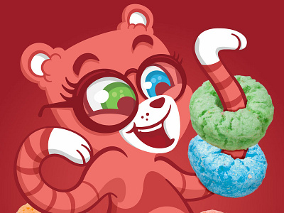 Cereal Characters: Lupe the Lemur animal cereal cereal box character design faces food illustration lemur loops vector