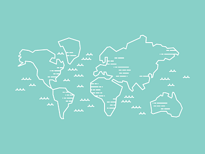 World Map design illustration map map design minimalist monoline vector