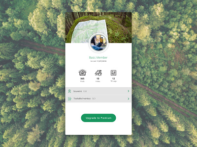 Daily Ui 006 User Profile dailyui dailyui 006 geocaching profile redesign trackable user profile