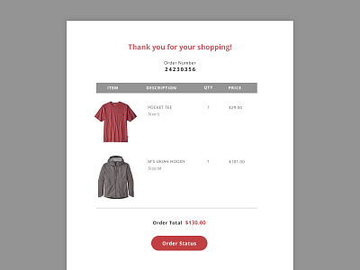 Daily Ui 017 Email Receipt dailyui dailyui 017 email receipt ui