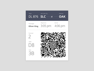 Daily Ui 024 Boarding Pass