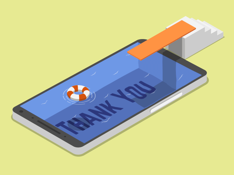 Daily Ui 077 Thank You animation dailyui dailyui 077 swimmingpool thank you ui