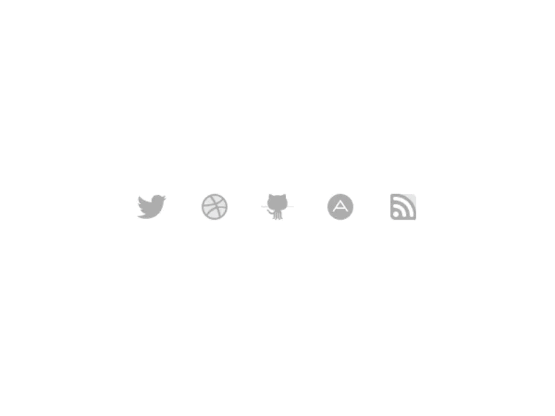 Daily Ui 087 Tooltip animation app dailyui dailyui 087 dribbble feed github hover rss social icons social media tooltip twitter ui
