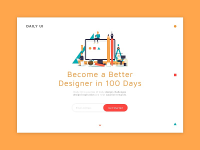 Daily Ui 100 Redesign Daily Ui Landing Page branding challenge dailyui dailyui 100 design landing page promo redesign signup ui uidaily ux web design website