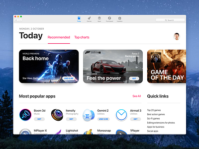 Appstore Redesign Concept app apple appstore clean concept desktop macos redesign sketch ui ux white