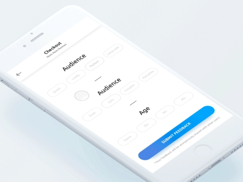 Pulse Feedback Flow app clear feedback ios map rating transition ui uiux ux white