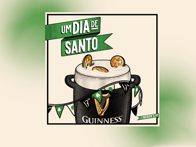 Guinness St Patrick's post graphic design illustration social media design
