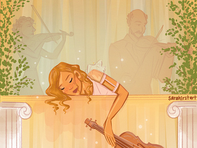 Sleeping Violinist Illustration