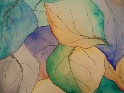 Autumn leaves aquarell watercolor