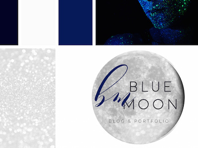 Blue Moon Mark Indigo Art design logo mark studio