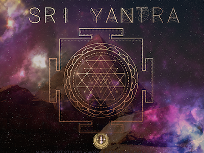 Sri Yantra Indigo design image energy sri yantra studio