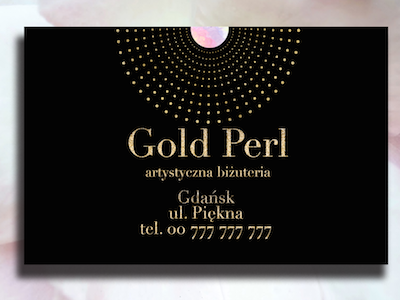 Business card - Gold Perl business card dark design